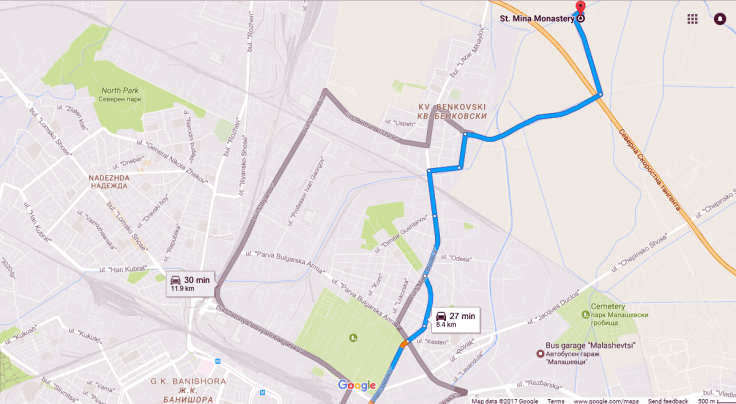 Manastir Sveti Mina_navigacia