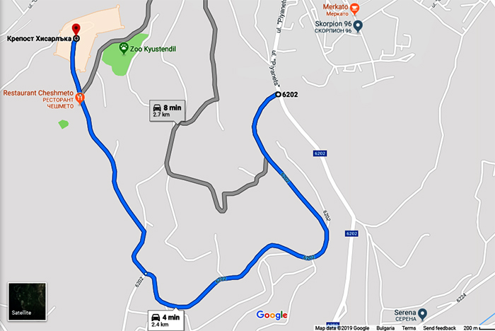 Google maps 6202 street Kiustendil