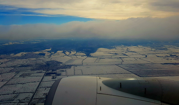 Sofia from a plane